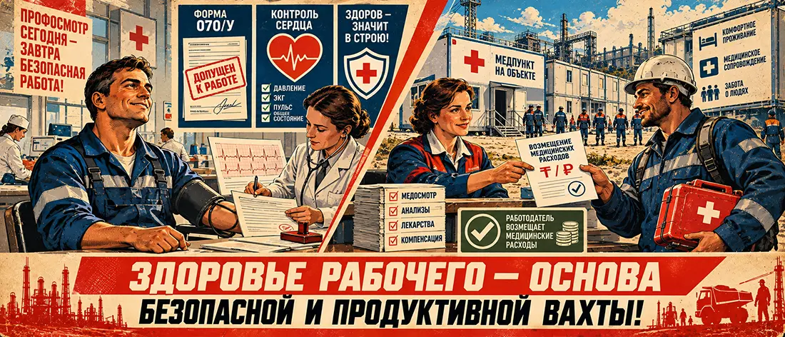 Медосмотр для вахты и справка 070/у: как пройти врачей без срыва заезда и штрафов 🩺📋